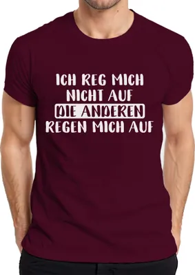 Immagine prodotto di I'm not upset Sarcastic Funny Saying Statement Humour T-Shirt da uomo, borgogna, XXL