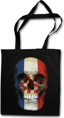 Produktbild von Urban Backwoods Croatia Skull Flag, Stofftasche, Farbe: Schwarz