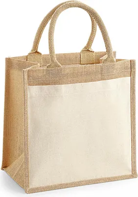 Produktbild von Westford Mill Bavlna Kapesní jutová taška Midi Bag