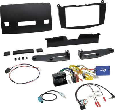 Image de Kit 2-DIN compatible avec Mercedes Classe C 09/2007-01/2011 SWC/antenne