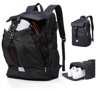 Immagine prodotto di Zaino da moto impermeabile, zaino porta-casco, unisex, nero, capacità 50 litri