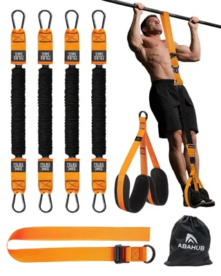 Produktbild von Set mit Zugbändern für Krafttraining zu Hause und im Fitnessstudio