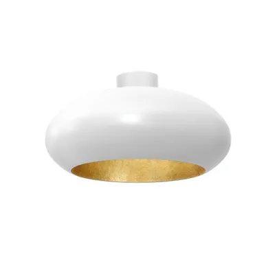 Zdjęcie produktu dla Lampa wisząca Compo biały mat-złota 1xE27x15W kompozyt wym:22x50x50cm IP20 Luminex