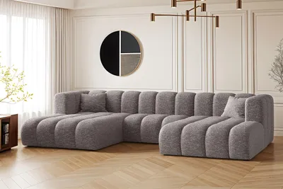 Produktbild von Kaiser Möbel Ecksofa, U-form Sofa Grand modular stoff Haga Grau