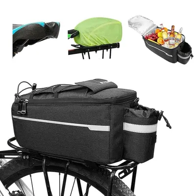Produktbild von Fahrradtasche für Gepäckträger,10L Isoliertasche Gepäckträgertasche,3 in1 Multifunktionale Stammkühltasche,Wasserdicht I mit Tragegriff