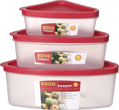 Produktbild von Stück/Set Gemüseboxen, wiederverwendbarer Aufbewahrungsbehälter für Pizzareste, hochtemperaturbeständig, dreieckige Form, mikrowellengeeignete Box, Reise-/Camping-Lebensmittelbehälter