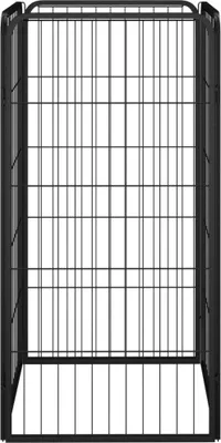 Produktbild von vidaXL 4-tlg. Hundelaufstall Schwarz 50x100cm Stahl Pulverbeschichtung