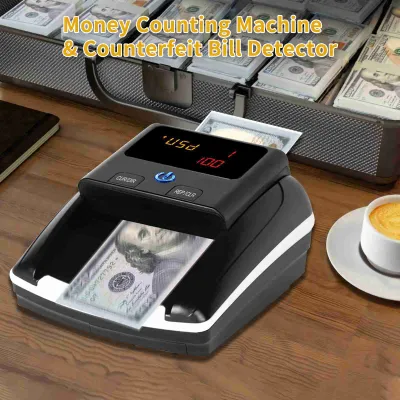 Zdjęcie produktu dla Maszyna do liczenia pieniędzy Dolar Euro UV MG WM IR Wykrywanie fałszerstw Liczarka banknotów dla sklepów spożywczych