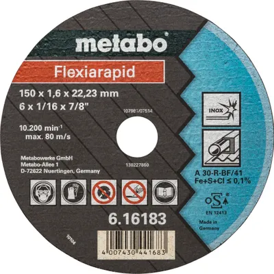 Immagine prodotto di Metabo Flexiarapid 150x1.6x22.2 Inox
