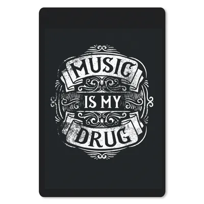 Produktbild von MuchoWow® Mauspad Mousepad Musik - Retro - Zitat 40x60 cm - Mousepads - Maus Mat - Pad - Mausunterlage - Schreibtisch Accesoire