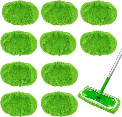 Obrázek produktu pro 10 kusů prémiových suchých utěrek pro zelené potahy Swiffer, účinné utěrky pro mokré čištění podlah