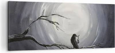Produktbild von Bild auf Leinwand - Leinwandbild - Vogel Baum modern - 100x40cm - Wand Bild - Wanddeko - Wandbilder - Leinwanddruck - Bilder - Kunstdruck - Wanddekoration - Leinwand bilder - Wandkunst - AB100x40-3432