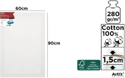 Image de Toile 60 x 90 x 1,5 cm, 380 g/m² - Artix