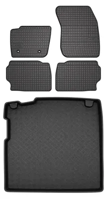 Zdjęcie produktu dla Dywaniki gumowe + mata bagażnika do Ford Mondeo MK4 2007-2012 (kombi, z kołem zapasowym) – czarne, dopasowane – Wielganizator SolidPRO