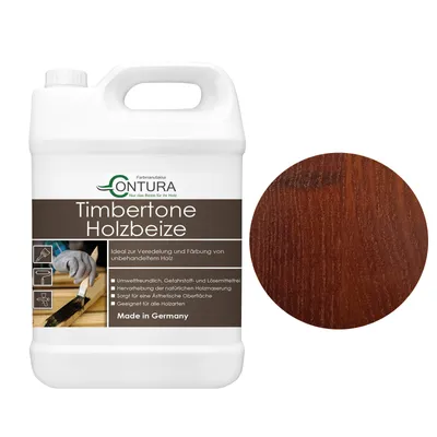 Produktbild von Contura Holzbeize 2,5Liter Holzfarbe Tischler Positiv Beize Holz Farbe Wasserbeize Parkett - Palisander dunkel