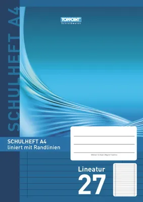Produktbild von Schulheft DIN A4 Lineatur 27 liniert mit Rand