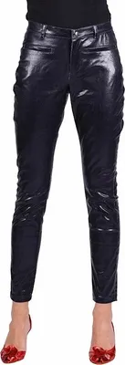 Produktbild von Stretchhose metallic schwarz Party Karneval Fasching, Groesse:40