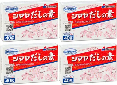 Produktbild von 4er-Pack SHIMAYA Dashi No Moto 40g | Würzpulver (Dashi) | Bonito | Würzmittel für Suppen
