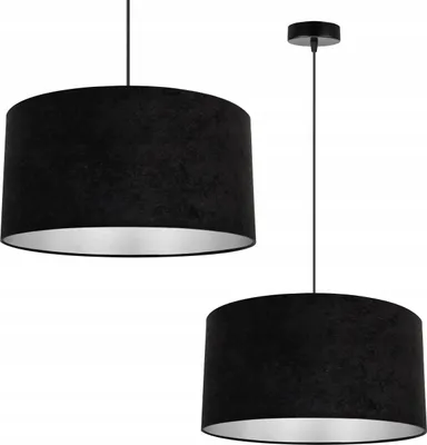 Obrázek produktu pro Závěsná lampa, stropní lustr, chrom, sametový stínidlo