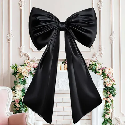 Imagen del producto de Lazo de satén grande, 61 x 101 cm, color , para decoración de eventos