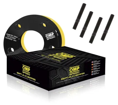 Image de OMP Speed : Jeu de 2 entretoises de roues. Épaisseur : 5 mm. Pas de fixation : 5x108. Alésage de moyeu : 63,4 mm. Diamètre extérieur : 139 mm