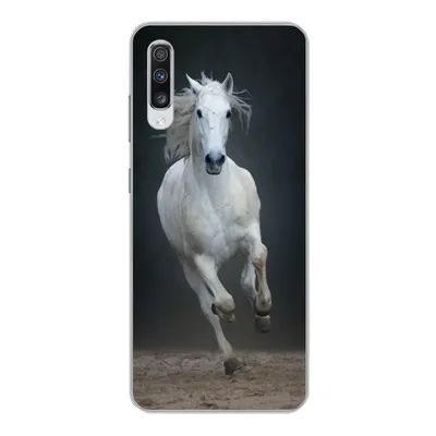 Produktbild von MuchoWow® Handyhülle Schutzhülle Hülle für Samsung Galaxy A70 Pferd - Pilz - Sand Silikon Softcase Handy Hülle - Schutzhaube
