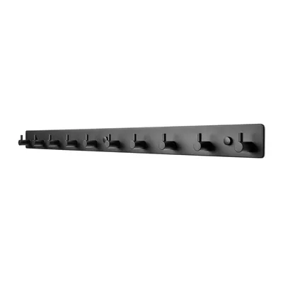 Zdjęcie produktu dla TOJ Living Szafa ścienna - 67CM - 10 haczyków - Haczyki do szafy - Haczyki do szafy - Haczyki do szafy - Szafa ścienna schwarz - Garderobenstange wall mount - Haczyki ścienne do szafy - Edelstahl - Schwarz