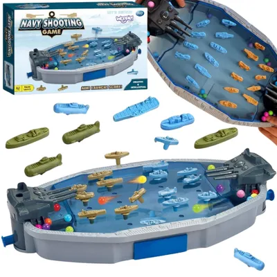 Zdjęcie produktu dla Woopie Gra Zręcznościowa Bitwa morska 3d Statki Wyrzutnia piłek