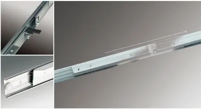 Produktbild von Pöttker Tischauszug Basic Synchron 1127mm Ausziehtischführung mit Bremse, für Zargentische, 90kg Tragkraft, Stahl verzinkt