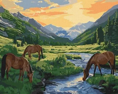 Produktbild von Malen nach Zahlen – „Vor der Morgendämmerung“ 40 x 50 cm – Ideyka