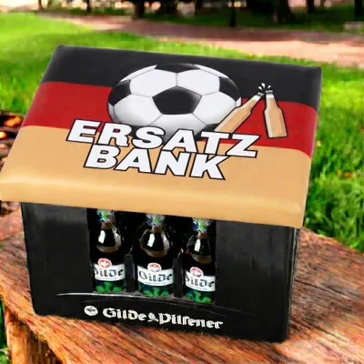 Bierkistenaufsatz Reservebank, Deutschlandflagge, 44x34 cm