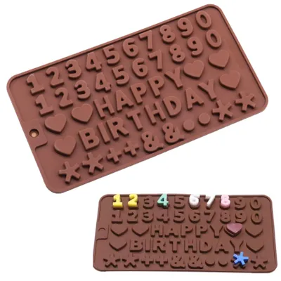 Silikon-Backform A-Z & 0-9, 1 Stück, 20,7x11,2 cm