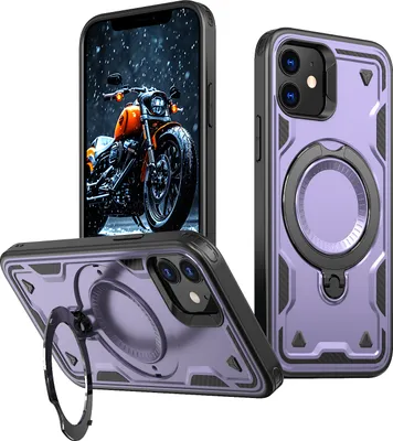 SEAHAI Cover per Honor 200 PRO 5G, [Militare Anti-Caduta] Cornice Paraurti in Silicone Morbido Ultra Sottile Custodia, con Supporto Pieghevole Nascosto Kickstand - Nero