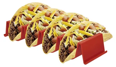 Image de Support pour tacos, 4 places - Rouge