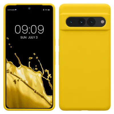 Produktbild von kwmobile Handyhülle für Google Pixel 7 Pro Hülle, für Pixel 7 Pro Case - Hülle Silikon - kabelloses Laden - Strahlend Gelb