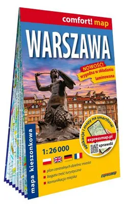Obrázok produktu pre Varšava – mapa mesta v mierke 1:26 000 Comfort!