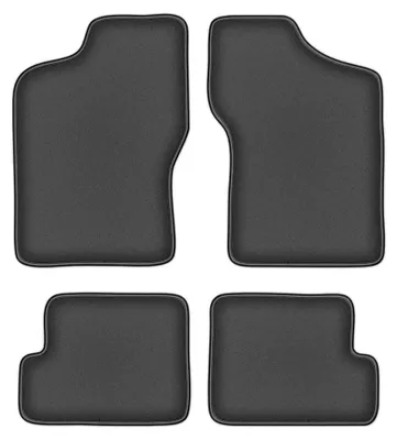 Productafbeelding van Velours automatten voor Fiat Cinquecento 1991-1998 (hatchback) – 4-delig, grafiet, op maat – Wielganizator DURBAN