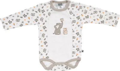 Produktbild von Jacky Babybody langarm Elephant beige 74