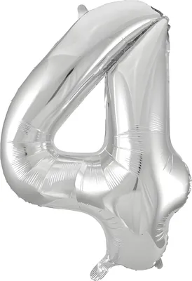 Image de Ballon Idena 4 argent, 76x100cm