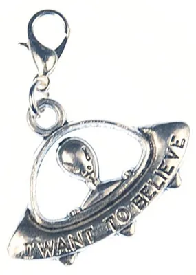 Produktbild von Ufo Alien Charm Anhänger Miniblings Außerirdischer Aliens Weltraum All silber