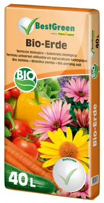 Produktbild von Floragard Blumenerde 40L für kräftiges Pflanzenwachstum und reiche Blütenpracht