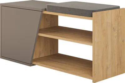 Zdjęcie produktu dla Szafka na buty Houseland FIONA szafirowy dąb/mocha