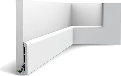 Produktbild von Orac Decor SX184-RAL9003 AXXENT CASCADE Sockelleiste bereits lackiert weiß 2 m