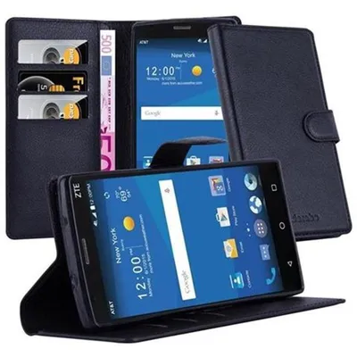 Immagine prodotto di Cadorabo custodia per ZTE Zmax 2 custodia protettiva in nero custodia per cellulare cover chiusura magnetica