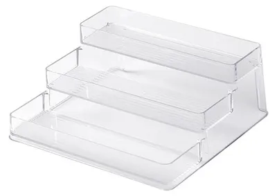 Produktbild von Nagellack-Organizer, Halter, Regal, 3 Etagen, multifunktionaler transparenter Präsentationsständer für den Schreibtisch