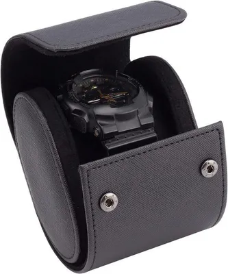 Produktbild von Famanu Uhrenbox aus hochwertigem Leder - Schwarz