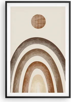 Produktbild von Gerahmtes Poster - Schwarzer Rahmen - Stück geometrisch Boho - 61x91,5 cm - Wand Bild - Wanddeko - Wandbilder - Kunstposter - Wandposter - Bilderrahmen - Bilder - Kunstdruck - P2BPA61x91-4841