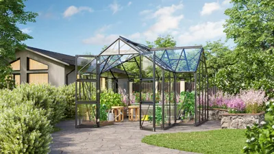 Produktbild von Vitavia Gewächshaus "Campus" smaragd grün 3 mm ESG