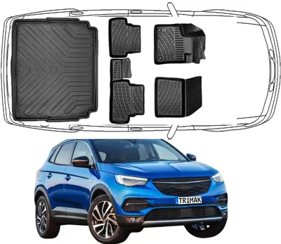 Produktbild von 3D Fußmatten & Obere Kofferraumwanne Auto Set Kompatibel mit Opel Grandland 1.Gen 2017-2024