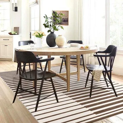 Produktbild von Unyqoos® Waschbarer Kurzflor-Teppich 160×230 cm – braun, rutschfest & superweich, für Wohnzimmer, Schlafzimmer, Küche, Flur